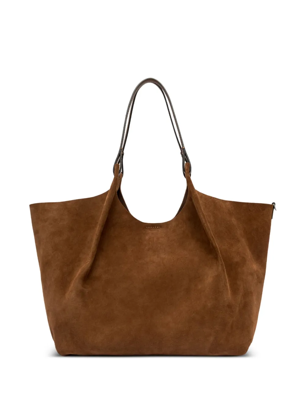 GIANNI CHIARINI Dua suede leather shoulder bag Bruin