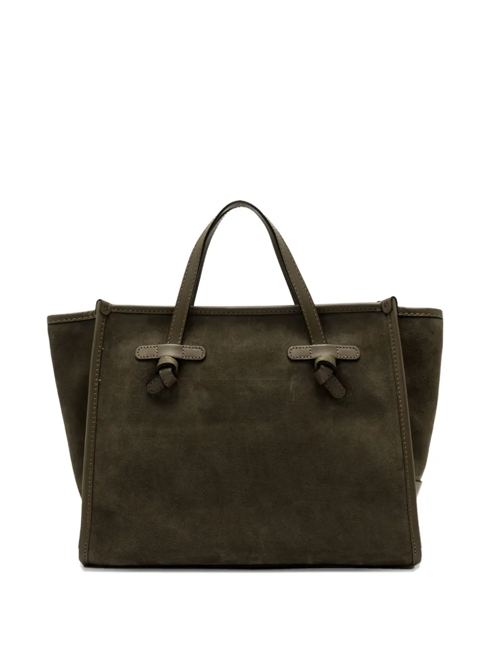 GIANNI CHIARINI Marcella knotted suede tote bag Groen