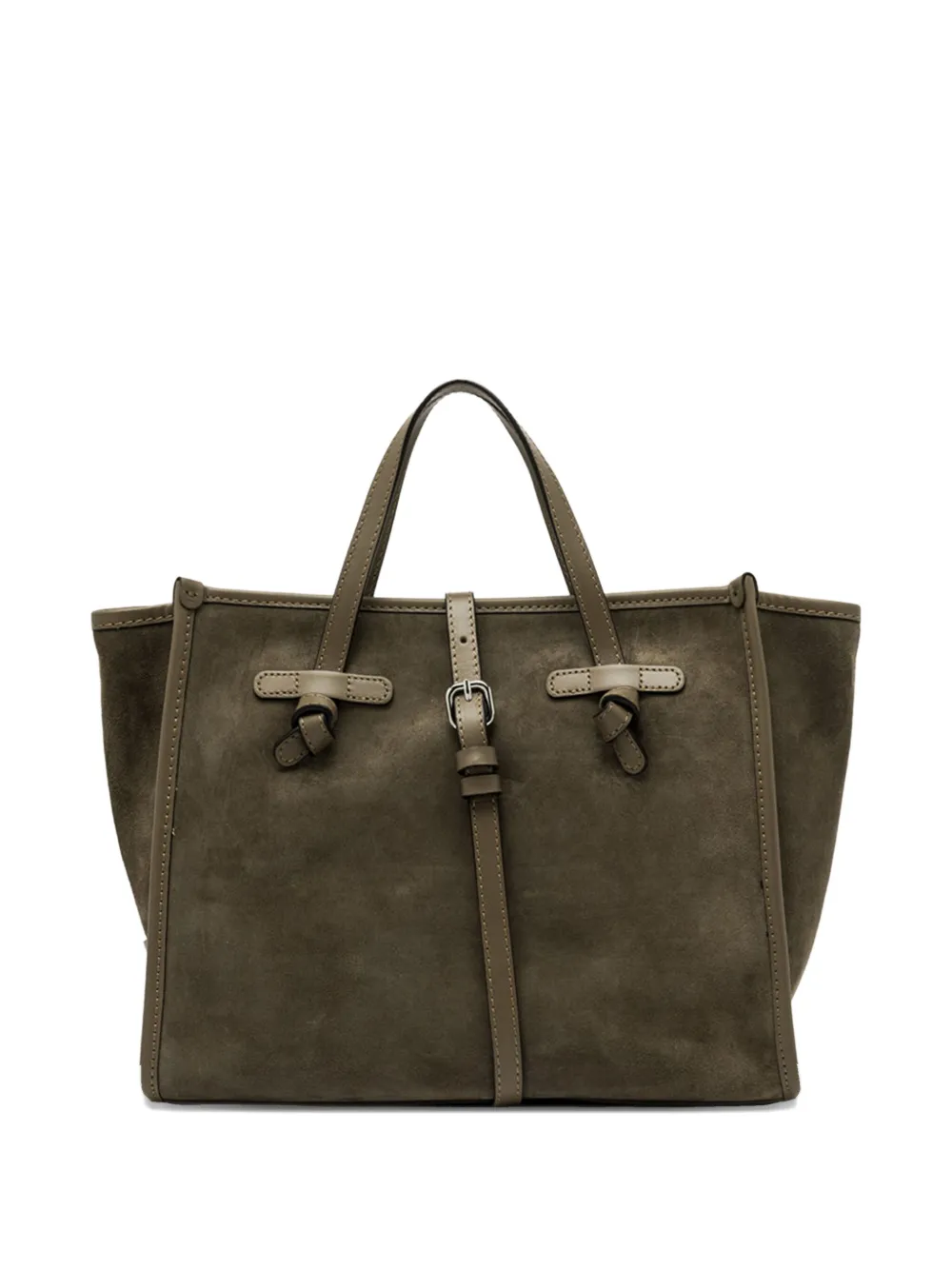 GIANNI CHIARINI Marcella knotted suede tote bag Groen