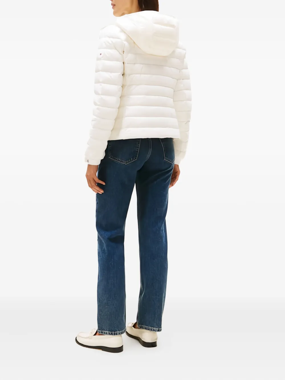 Tommy Hilfiger Hooded Quilted Jacket In White