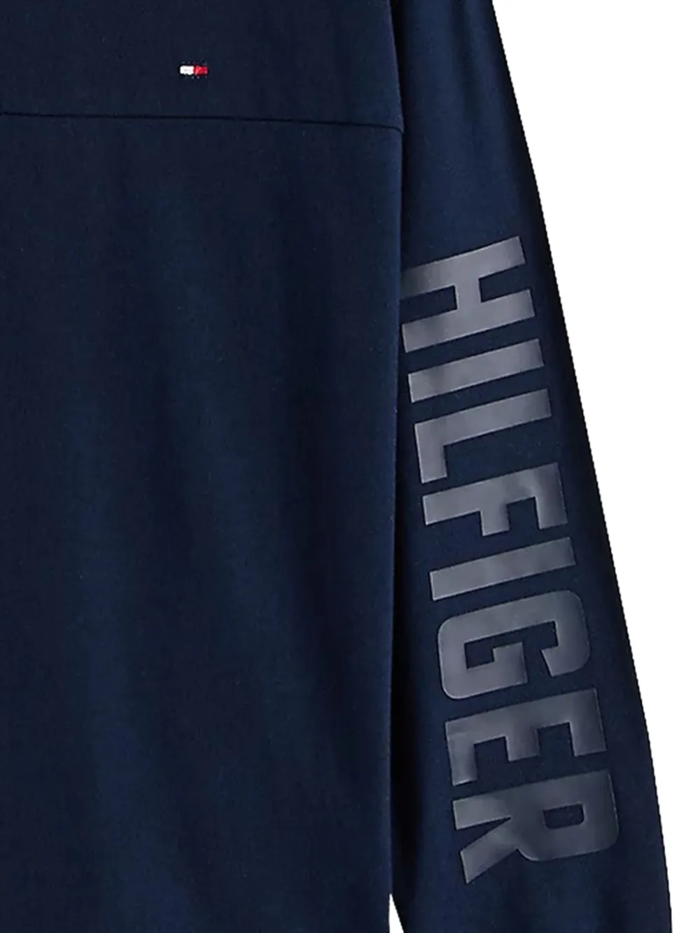 Tommy Hilfiger Junior logo long-sleeve sweatshirt Blauw