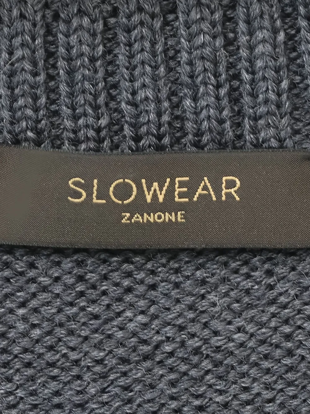 Zanone Geribbelde sweater met ronde hals Grijs