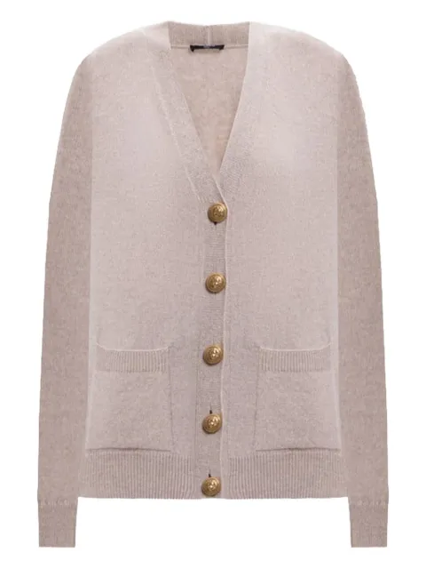 Balmain cárdigan con detalle de botones y bolsillo de parche