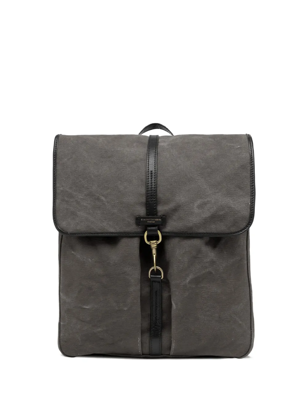 GIANNI CHIARINI leather-trimmed canvas backpack | Grey | Image 1