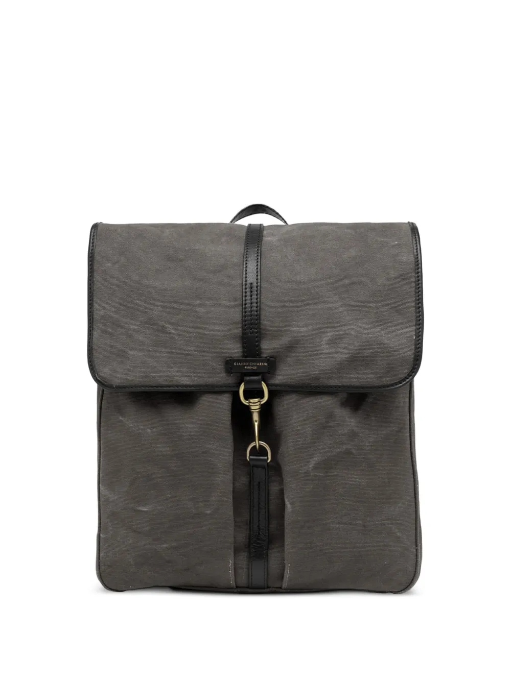 GIANNI CHIARINI Canvas rugzak met leren afwerking Grijs