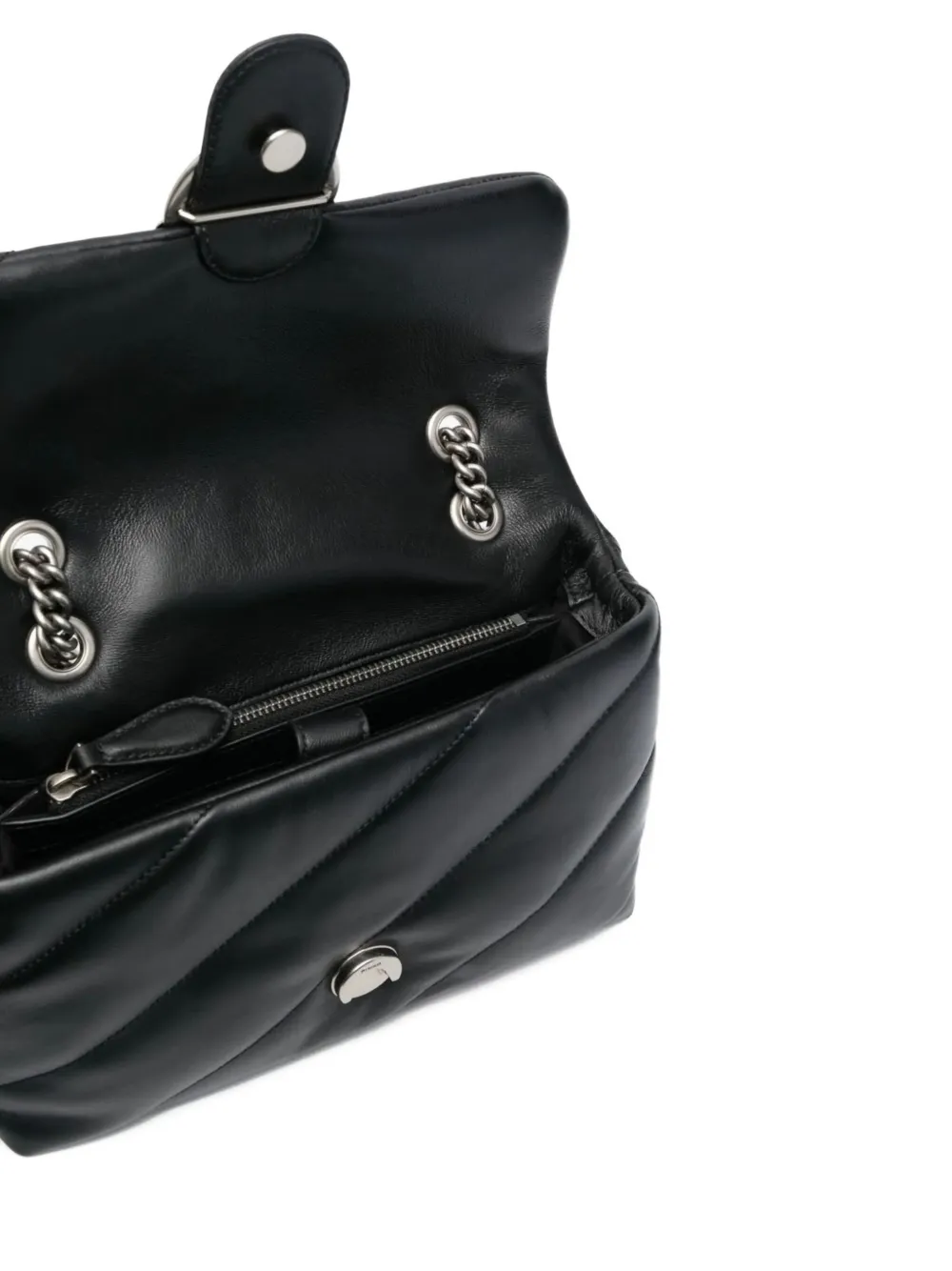 PINKO Love Classic quilted shoulder bag Zwart