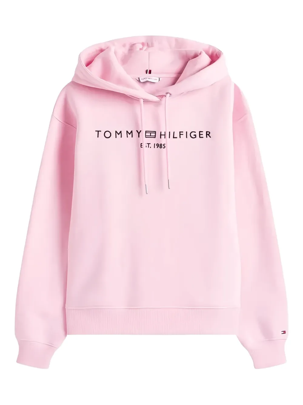 Tommy Hilfiger Logo-embroidered Hoodie In Pink