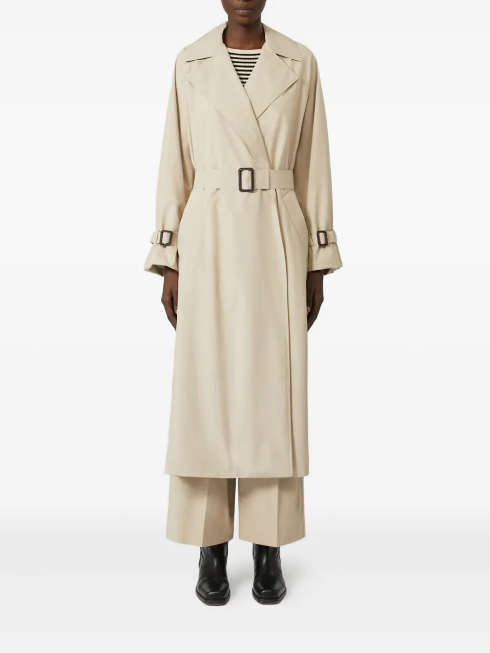 Weekend Max Mara Belted-cuff Detail Trench Coat In Neutral