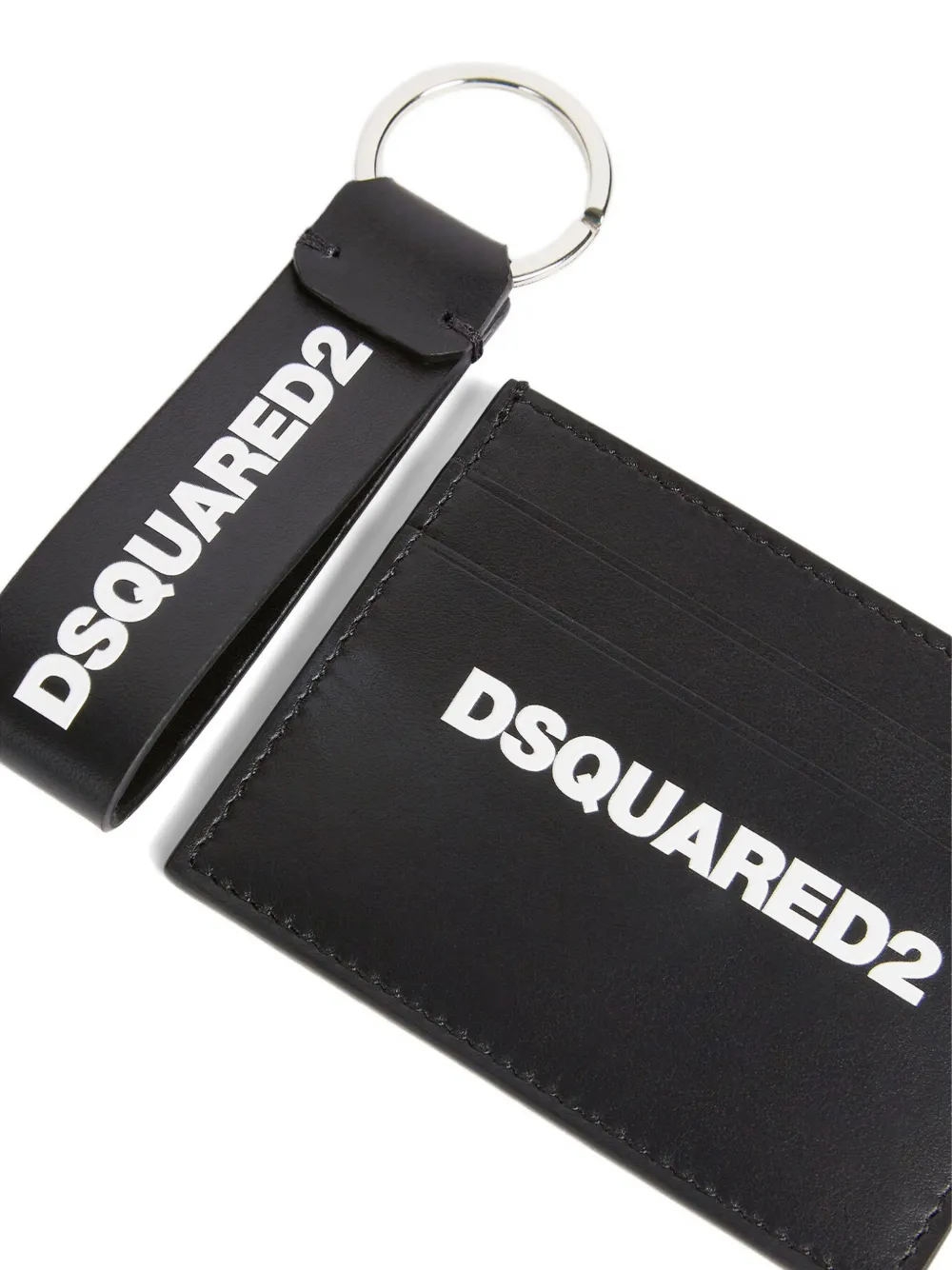 DSQUARED2 Pasjeshouder met logoprint Zwart