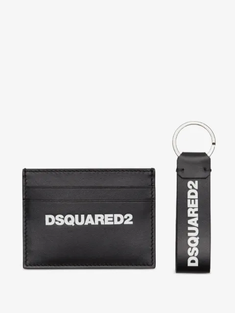 DSQUARED2 set de tarjetero con logo estampado