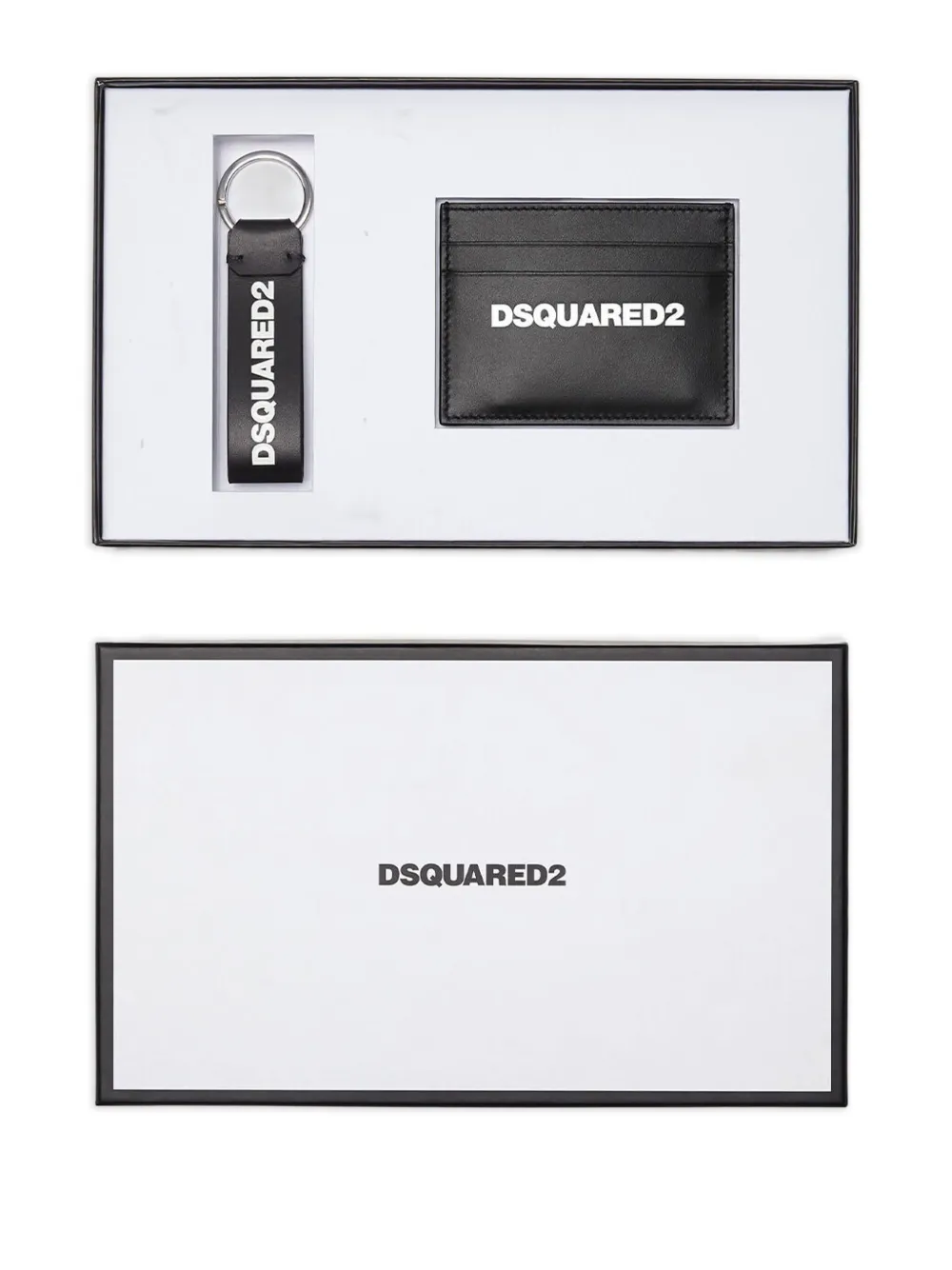 DSQUARED2 Pasjeshouder met logoprint Zwart