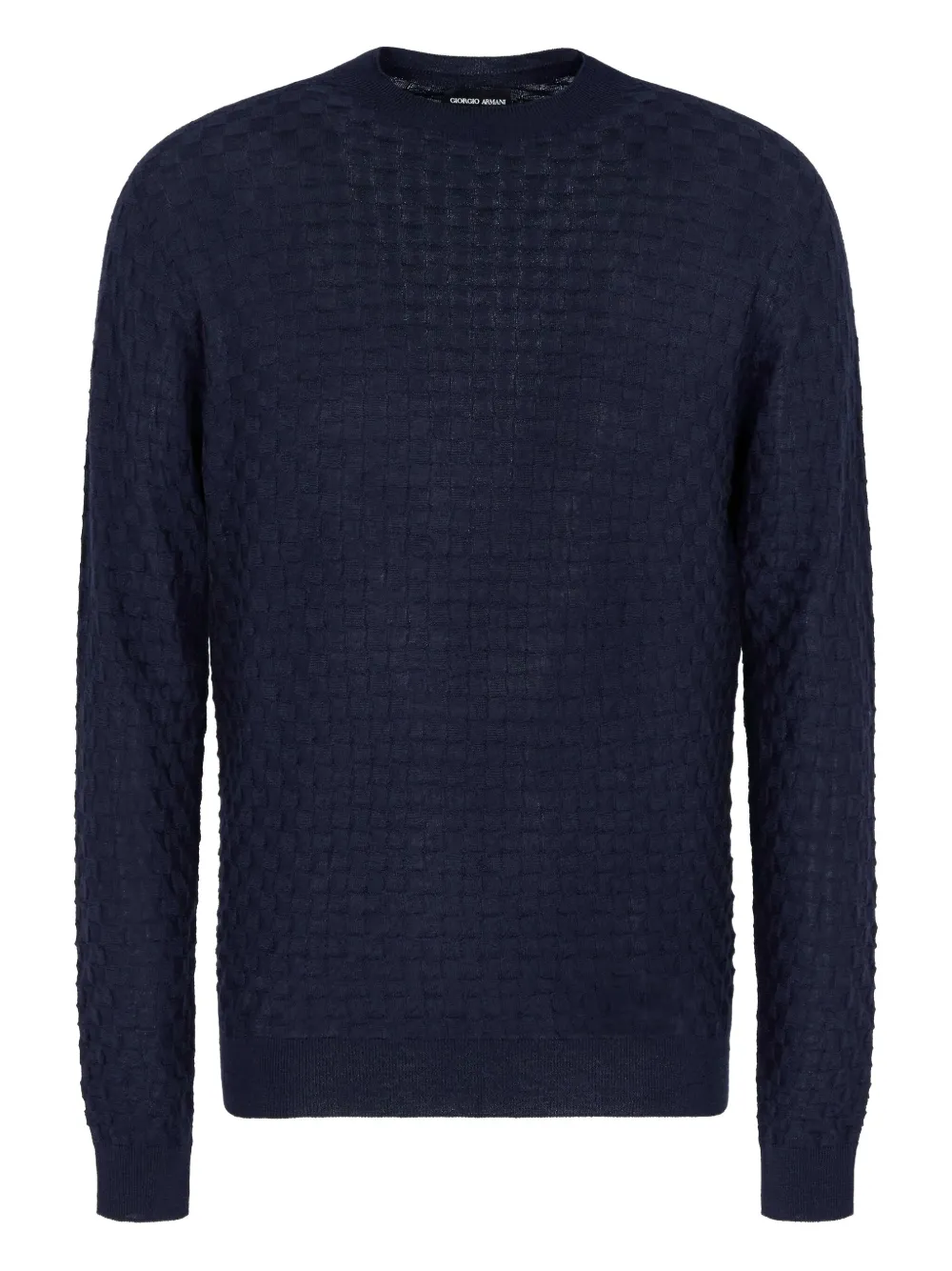 Giorgio Armani textured sweater Blauw