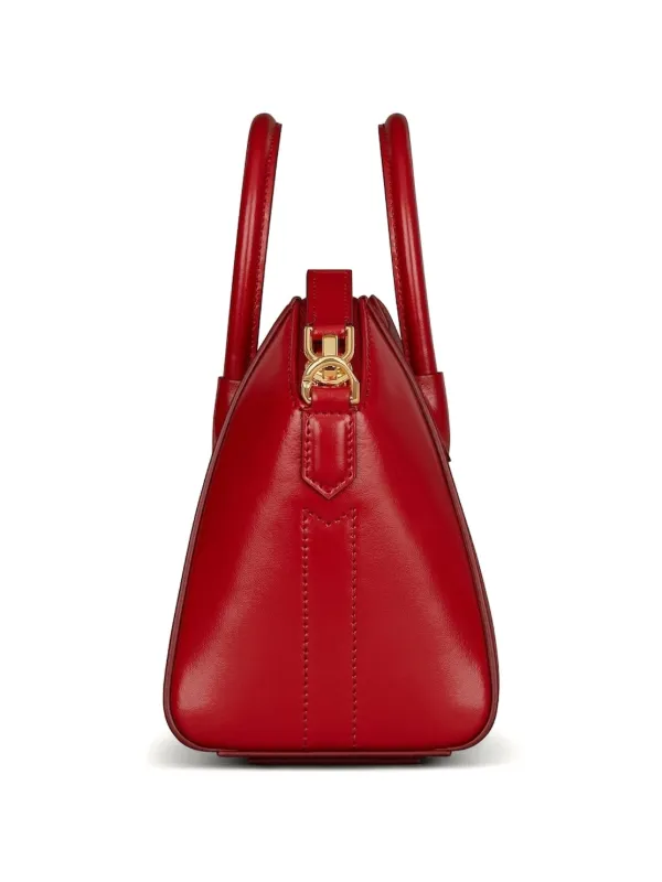 Givenchy Mini Antigona Bag In Box Leather | Red | FARFETCH