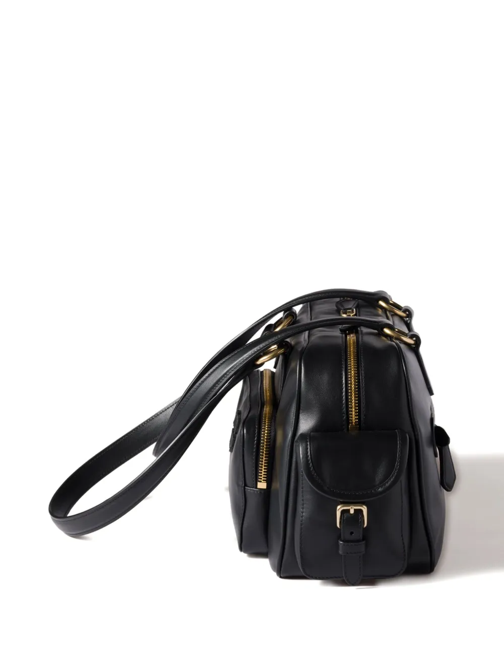 Miu Pocket tas met logo-reliëf Zwart