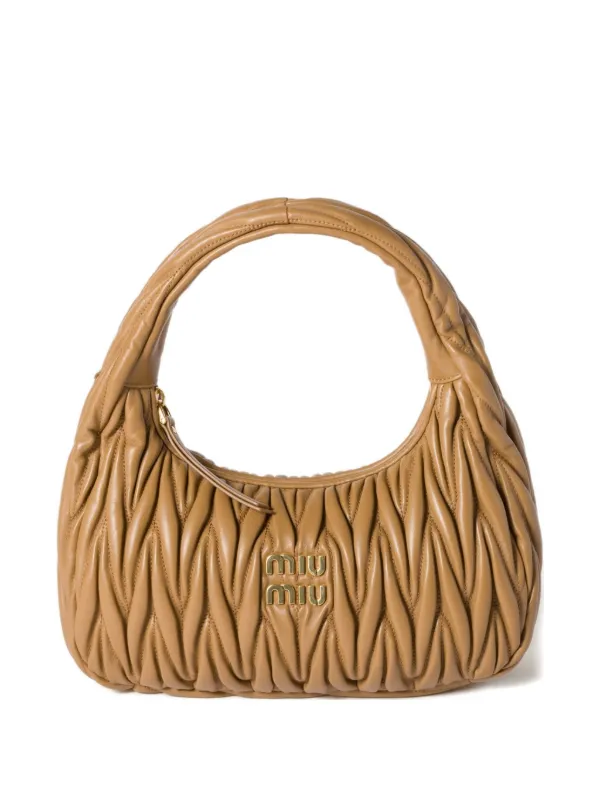 ショルダーバッグ・ポシェット Miu Miu Wander Matelasse Leather Shoulder Bag Miu Wander matelassé leather shoulder bag in black - Miu Miu