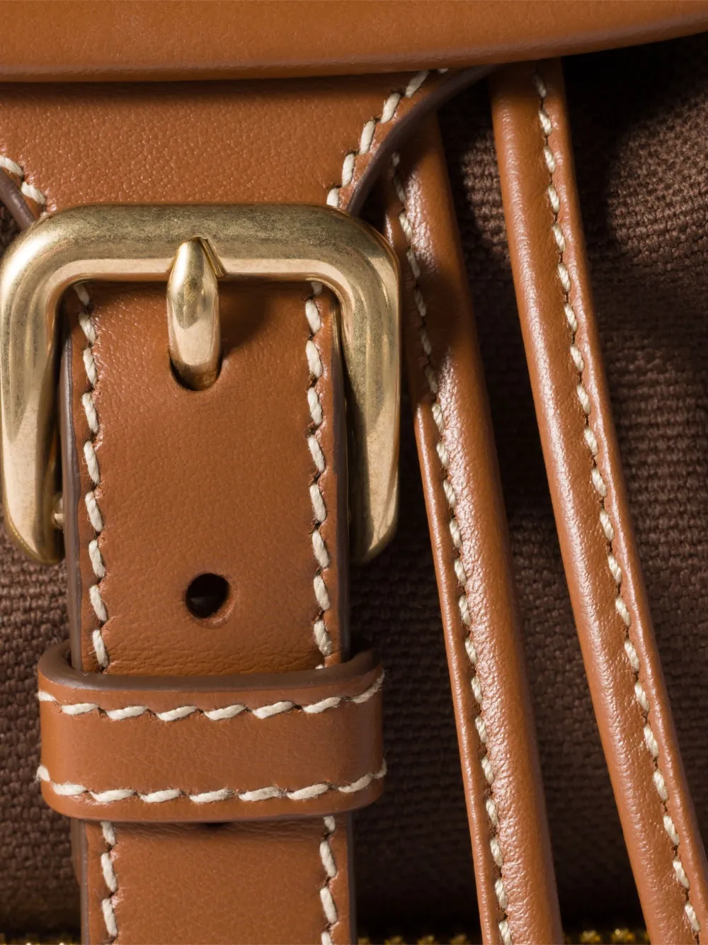 Miu Rugzak met leren afwerking Bruin