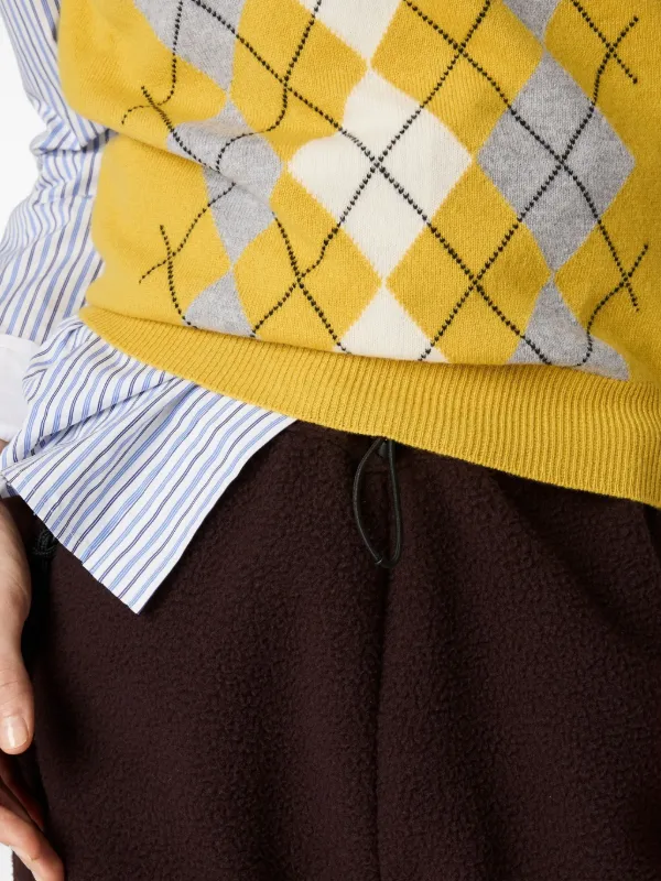 Miu Miu アーガイル カシミアベスト | イエロー | FARFETCH JP