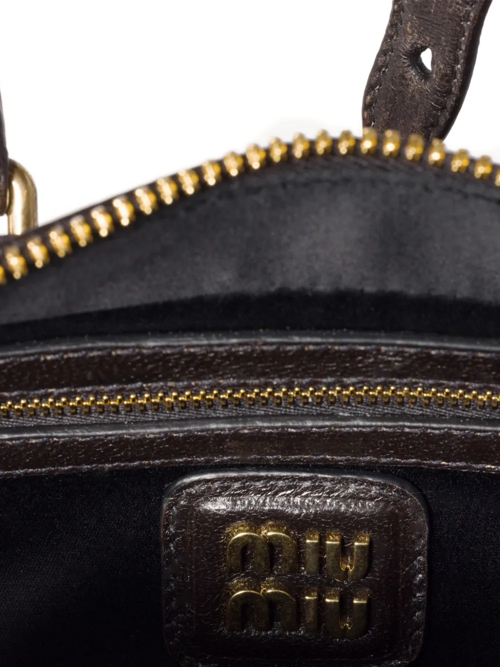 Miu Miu Arcadie Matelassé Leather Tote Bag In Brown