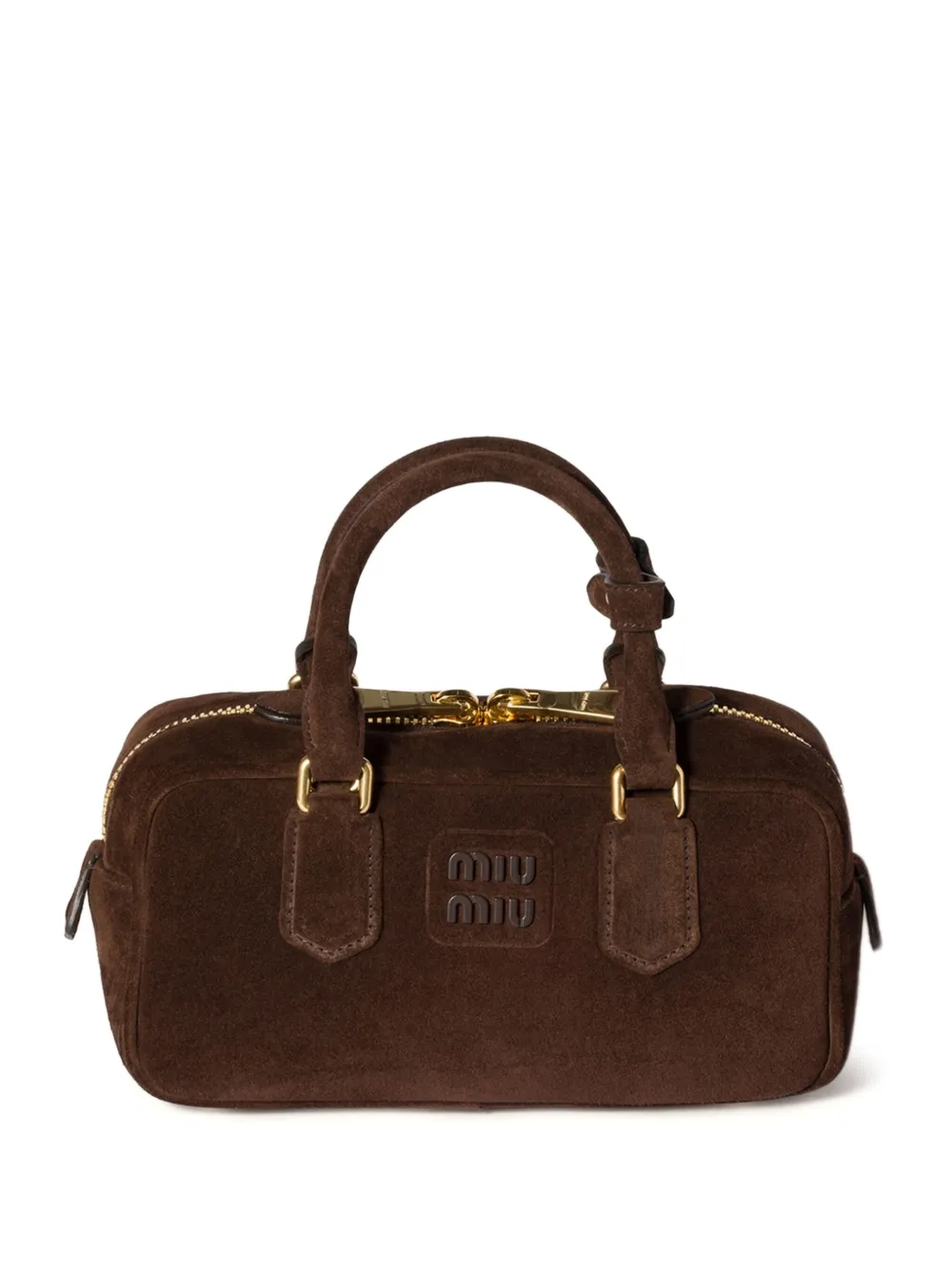 Miu Miu Arcadie Padded Tote Bag In Brown