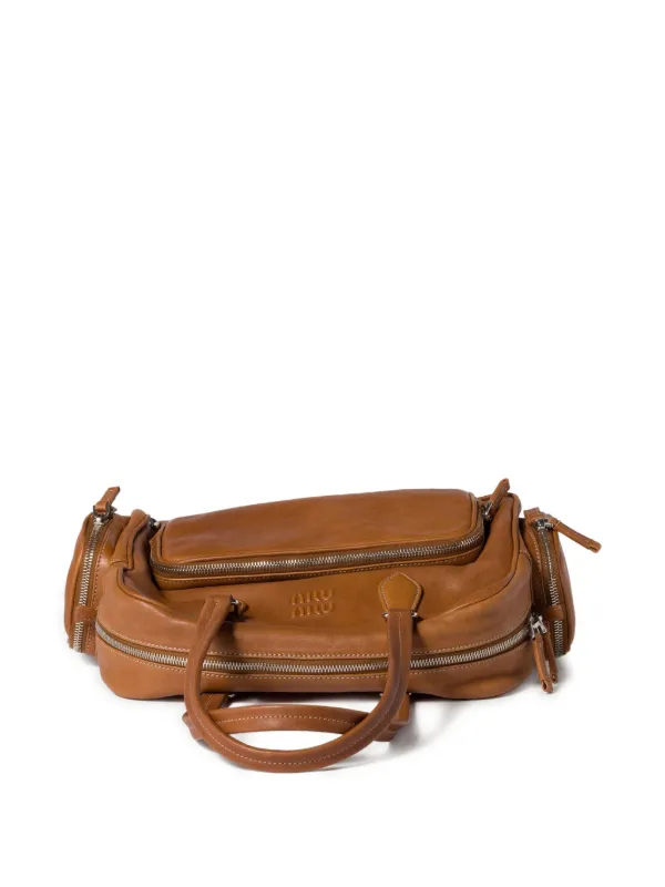MIU MIU ブラウン ハンドバッグ Miu Miu Pocket ハンドバッグ | ブラウン | FARFETCH JP