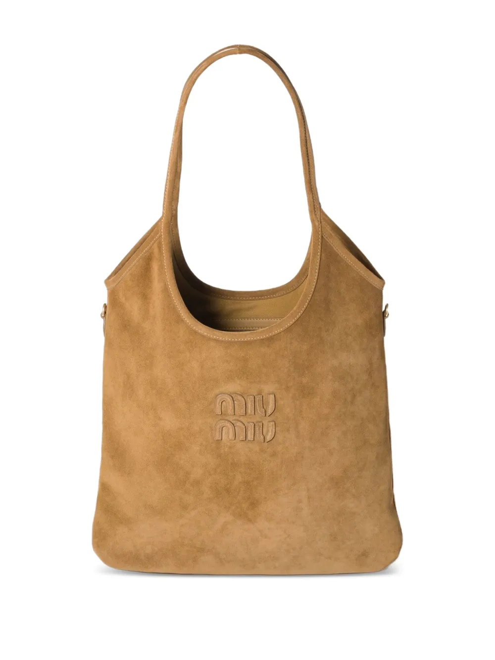Miu Miu Ivy suede logo-detail shoulder bag | Brown | Image 1