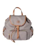 Miu Miu leather-trimmed flap backpack - Grey
