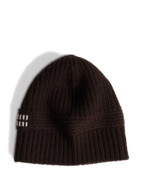 Miu Miu logo-detail knit beanie