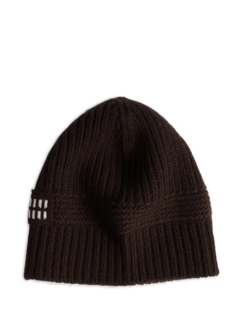 Miu Miu logo-detail knit beanie