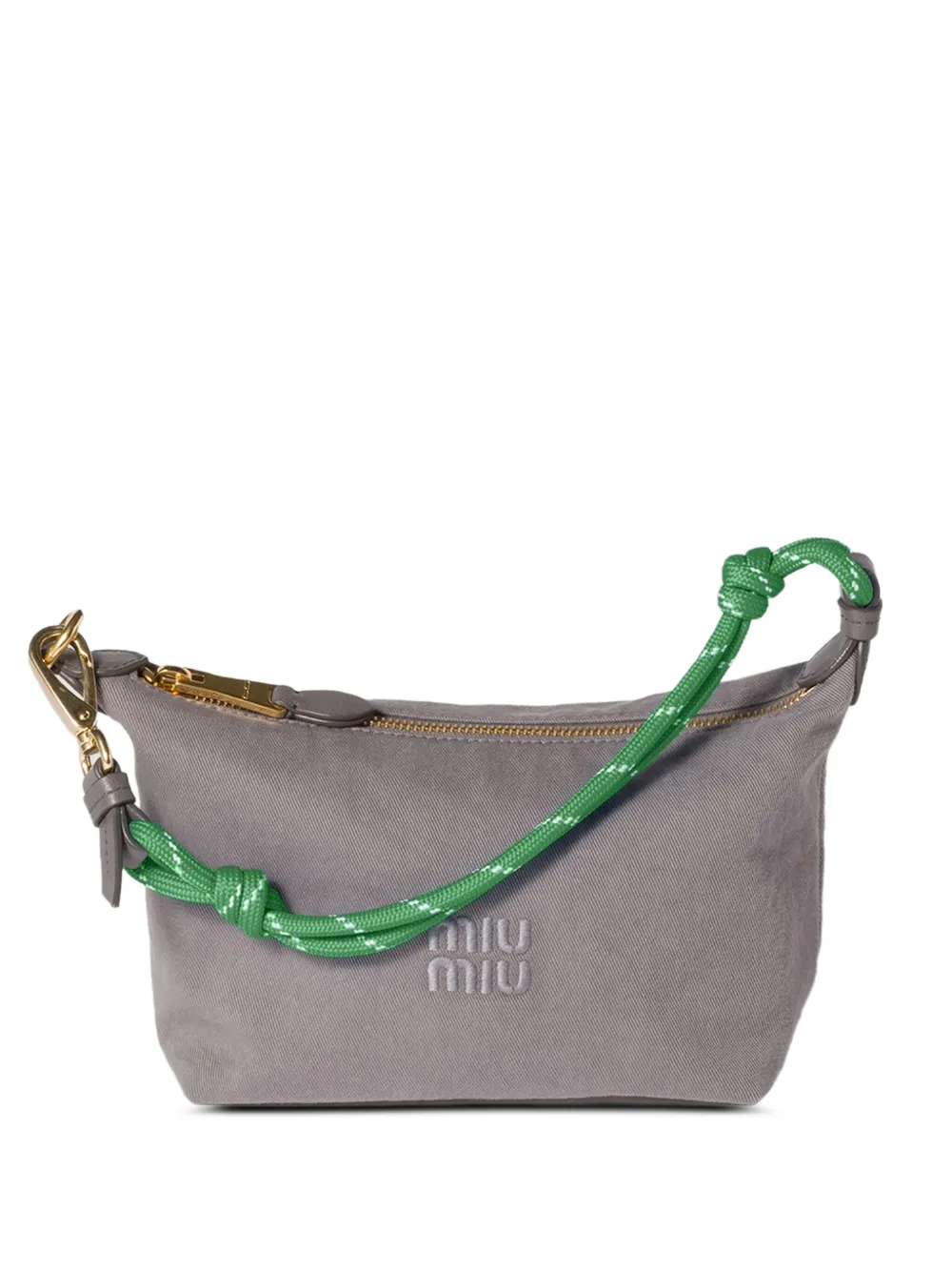 Miu Miu mini sac à main Gabardine à anse en corde | gris | Image 1
