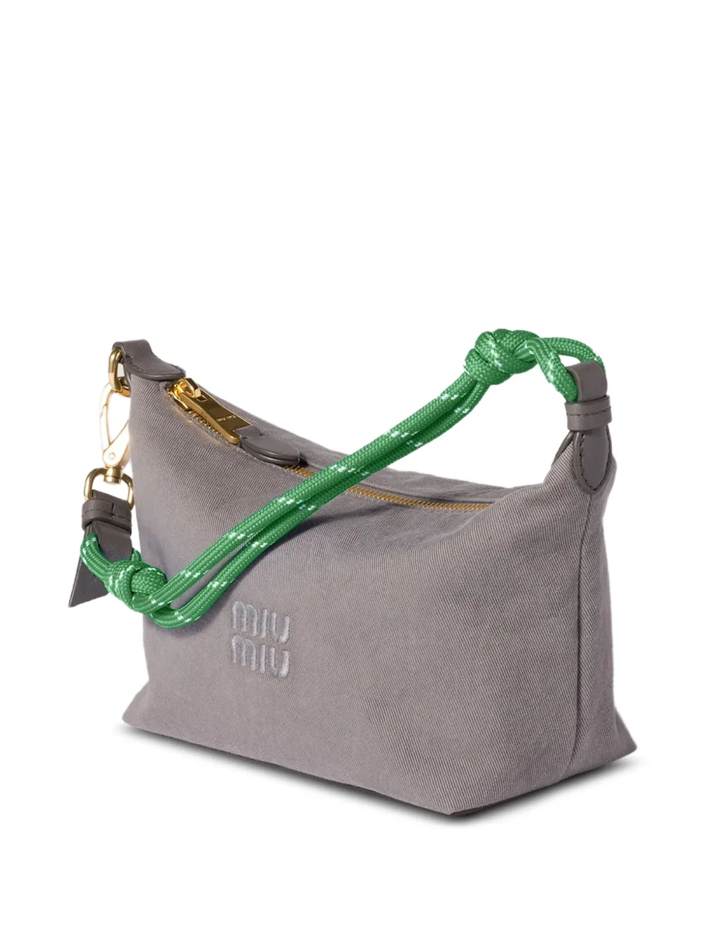 Miu Miu Gabardine rope-handle Mini Bag | Grey | FARFETCH