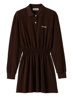 ワンピース Miu Miu Grey Velour Mini Dress Miu Miu Grey Velour Mini Dress | italist