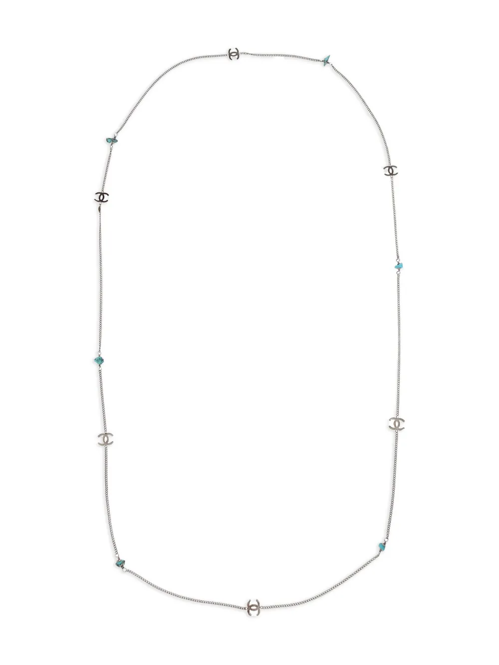 1997 logo-plaque chain necklace