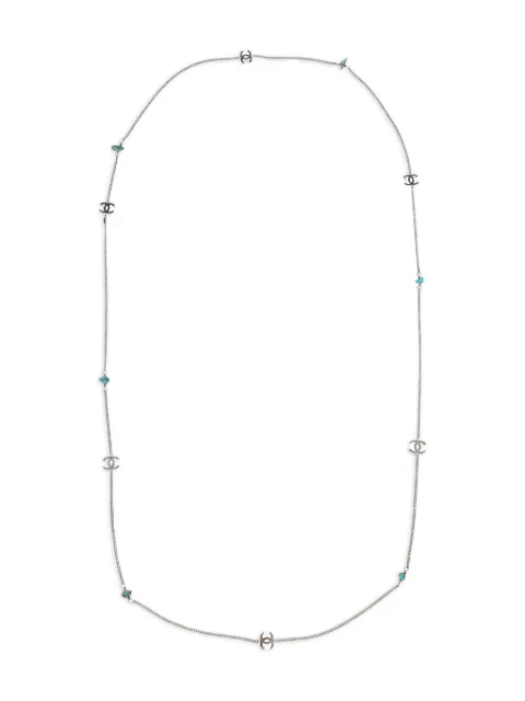 CHANEL Pre-Owned 1997 logo-plaque chain necklace