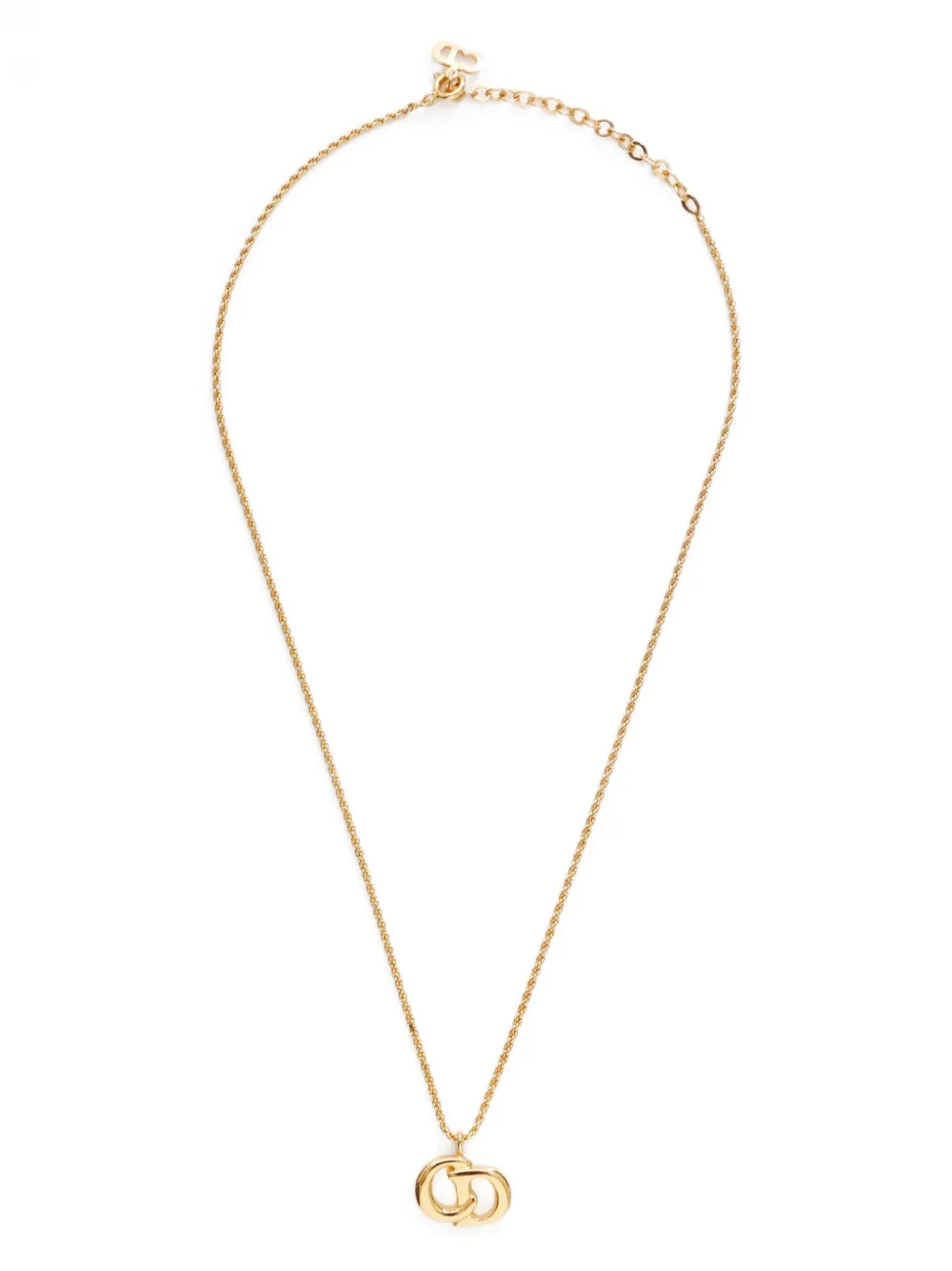 Christian Dior Pre-Owned 1980-1990 CD pendant necklace - ゴールドトーン Christian Dior Pre-Owned 1980-1990 CD pendant necklace - ゴールドトーン