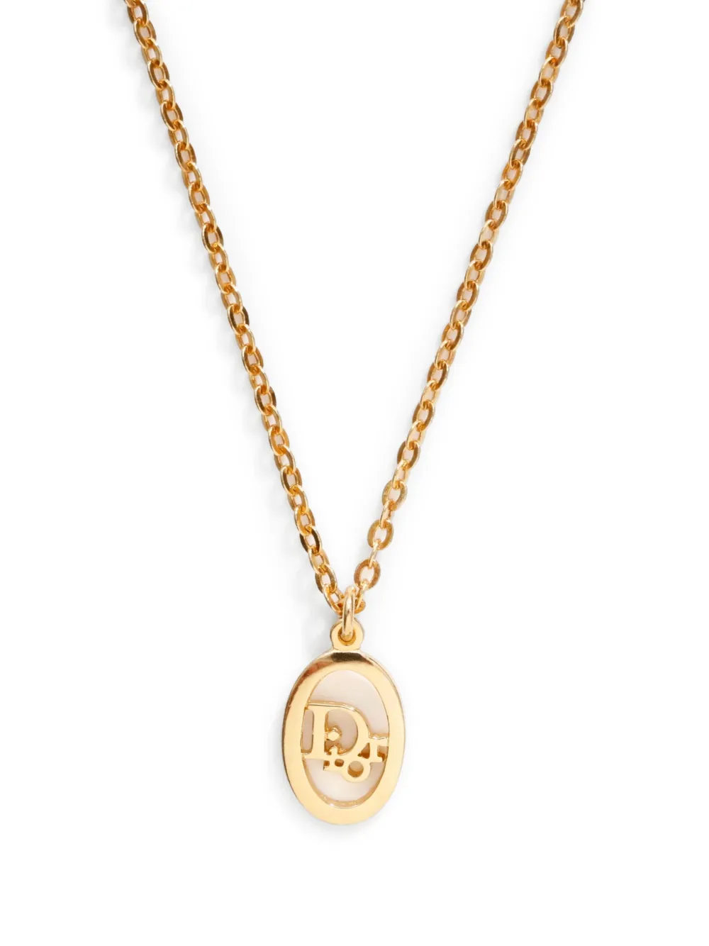Christian Dior Pre-Owned 1980-1990 logo-pendant necklace | Image 2