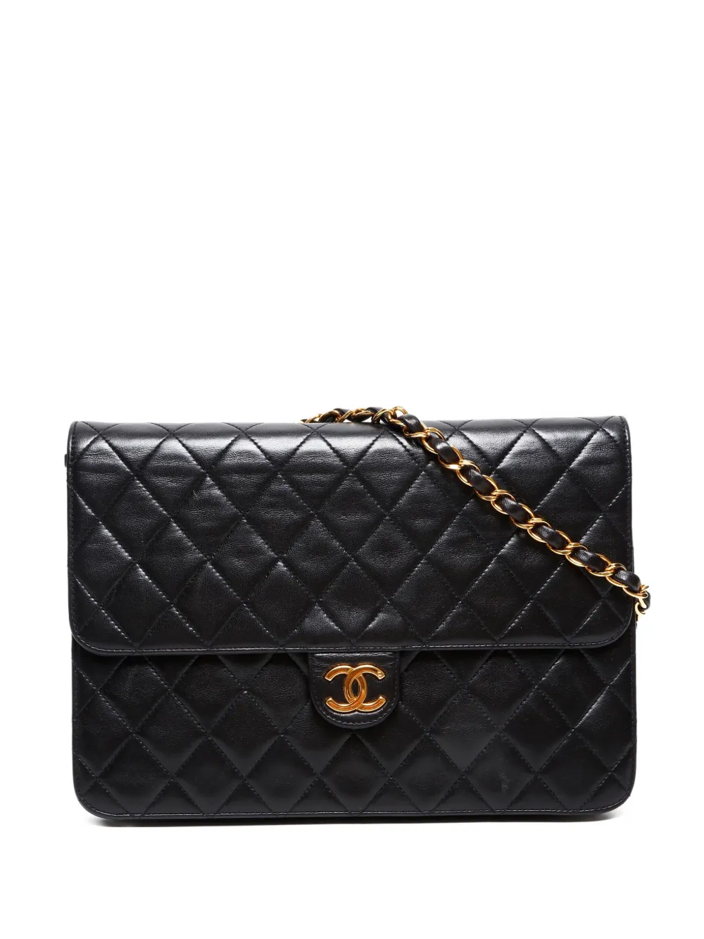 CHANEL Pre-Owned 1991-1994 Puch-Lock Chain shoulder bag - ブラック CHANEL Pre-Owned 1991-1994 Puch-Lock Chain shoulder bag - ブラック