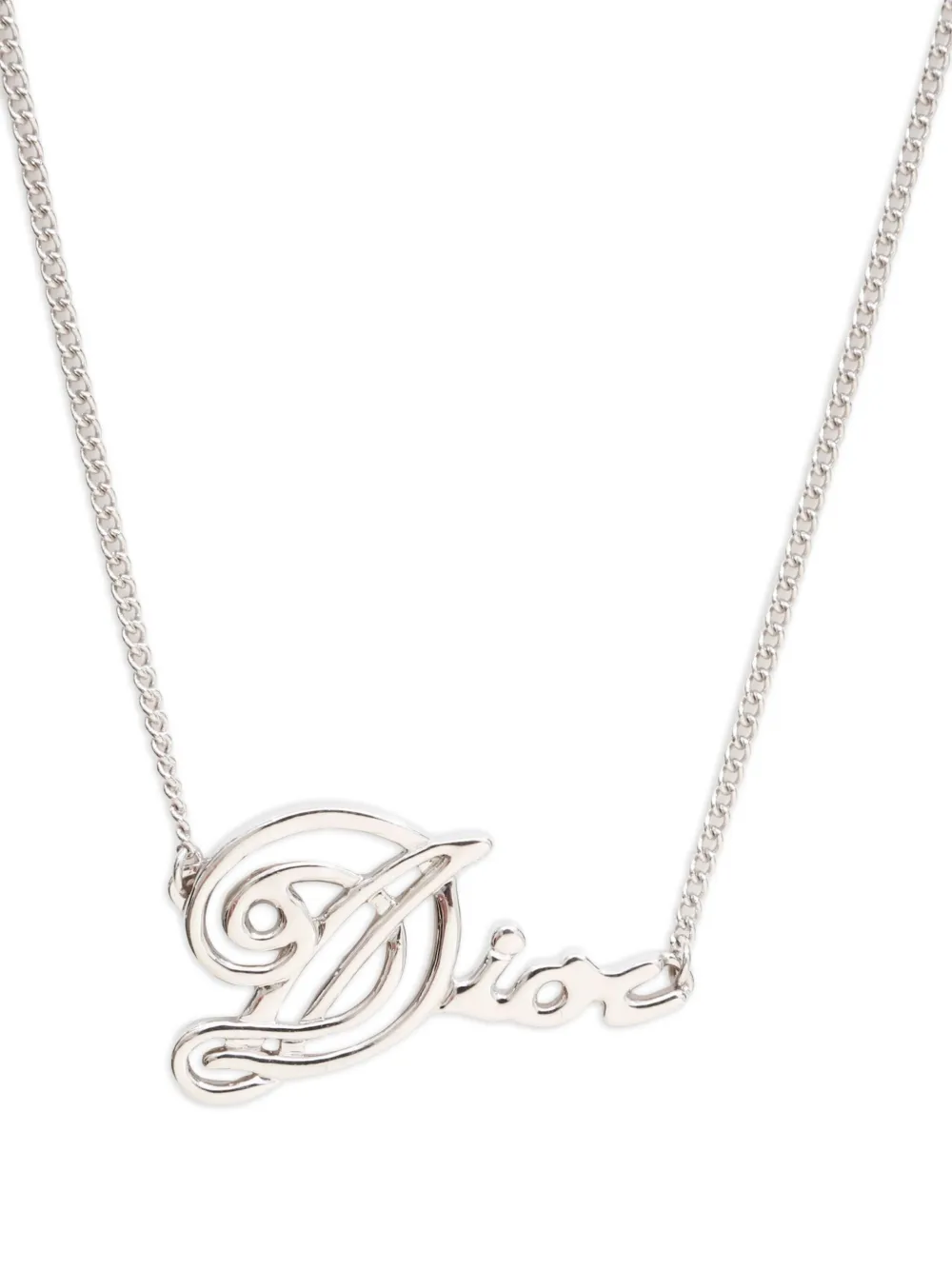 Christian Dior Pre-Owned 2000-2010s logo-lettering necklace | Image 2