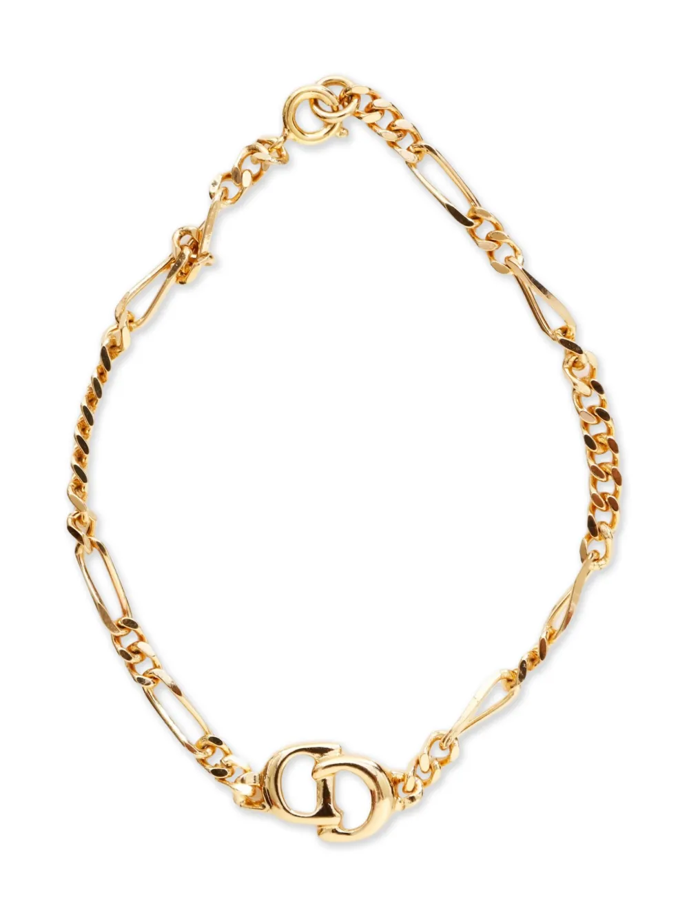 Christian Dior Pre-Owned 1980 CD chain bracelet - ゴールドトーン Christian Dior Pre-Owned 1980 CD chain bracelet - ゴールドトーン