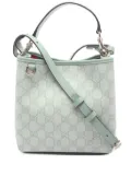 Gucci Pre-Owned 2016-2025 Small GG Supreme Emblem Bucket Bag satchel - Green
