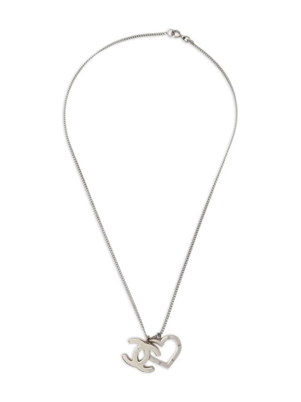 2004 Interlocking CC heart-pendant necklace