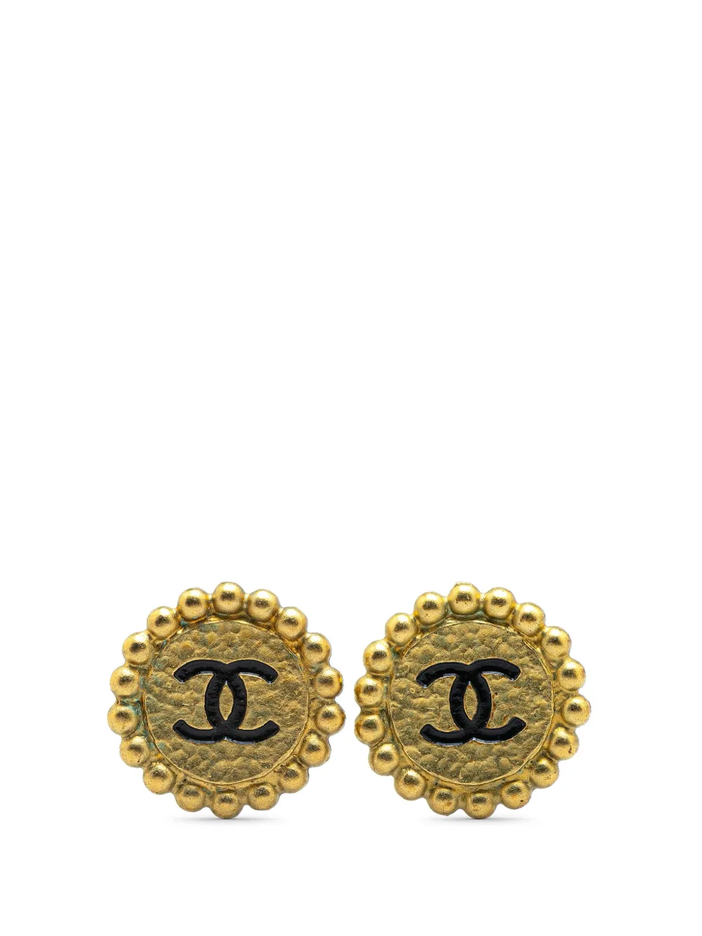 CHANEL Pre-Owned 1995 ゴールドプレーテッド ココマーク ボタン クリップオン コスチューム イヤリング - CHANEL Pre-Owned 1995 ゴールドプレーテッド ココマーク ボタン クリップオン コスチューム イヤリング -
