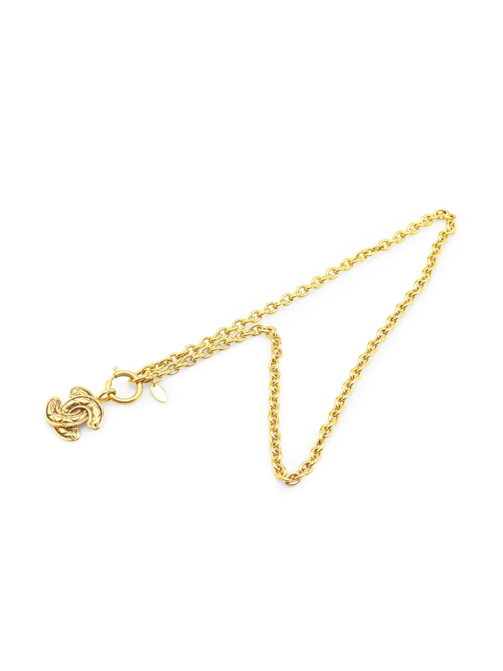 CHANEL Pre-Owned 1970-1980 ゴールドプレーテッド ココマーク マトラッセ ペンダント コスチューム ネックレス - CHANEL Pre-Owned 1970-1980 ゴールドプレーテッド ココマーク マトラッセ ペンダント コスチューム ネックレス -