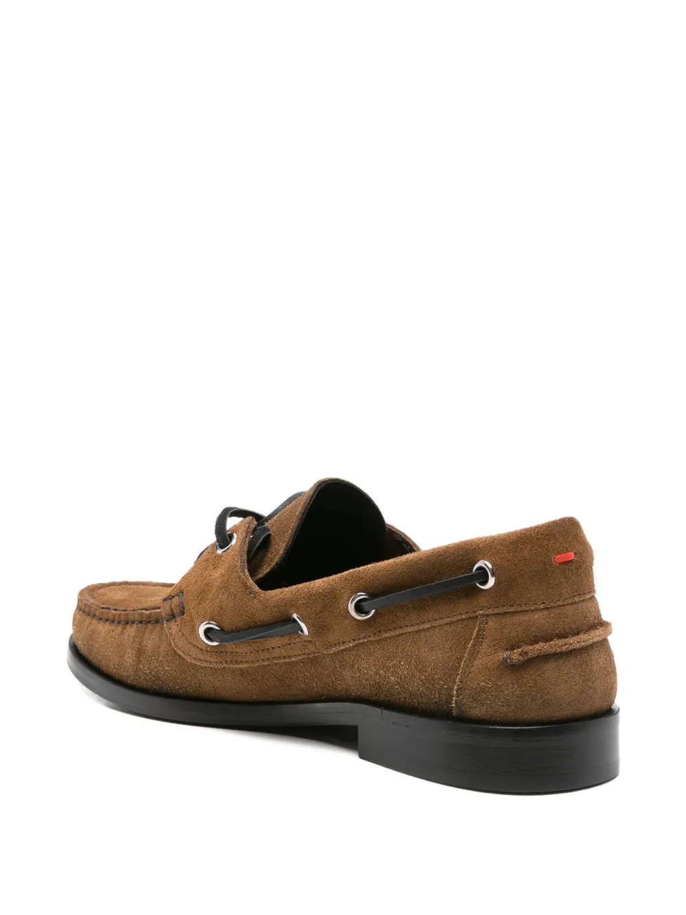 Aeyde suede lace-up boat shoes Brown