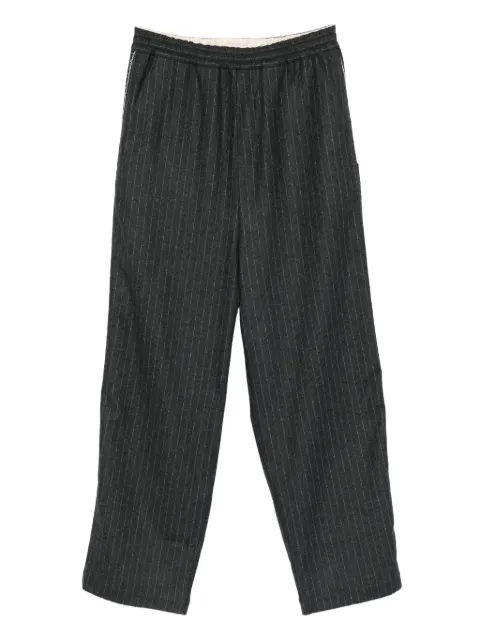 Isabel Benenato pinstripe elasticated-waist trousers