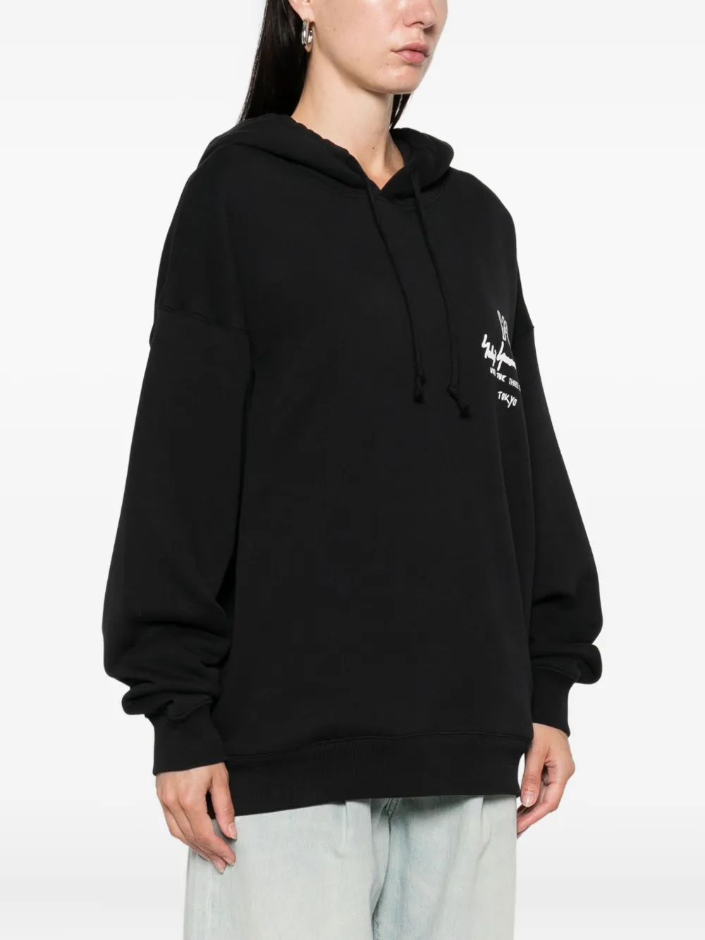 Y-3 Graphic Ft Hoodie In Black