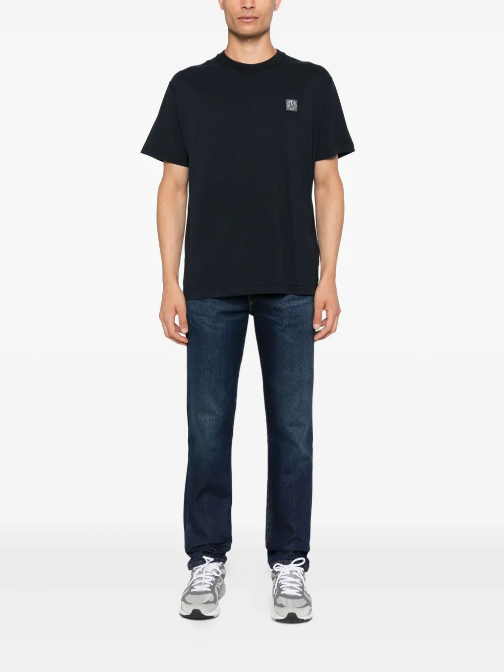 Stone Island T-shirt met print Blauw