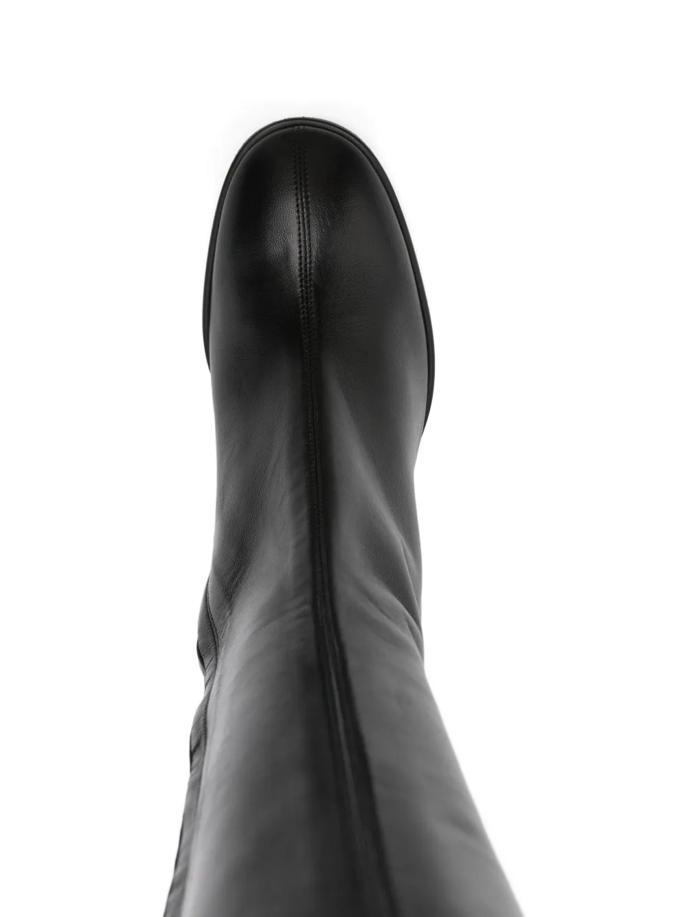 Aeyde 60mm leather knee-high boots Black