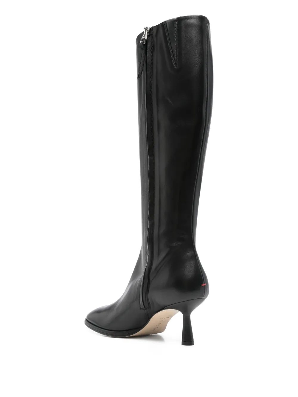 Aeyde 60mm leather knee-high boots Black