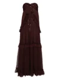 SIEDRES sequin-embellished maxi dress - Brown