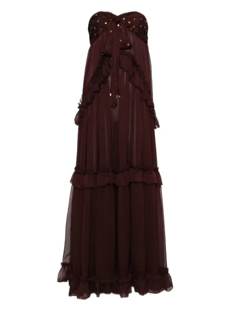 SIEDRES sequin-embellished maxi dress